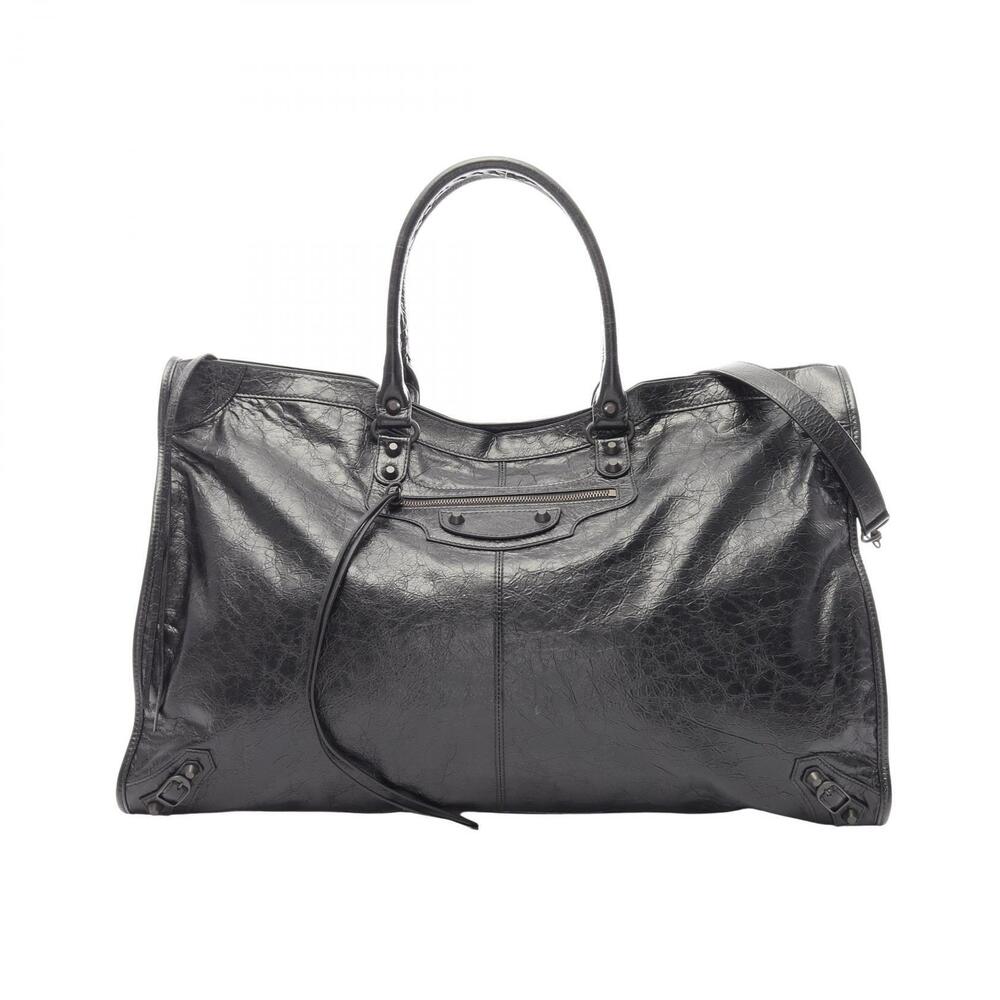 Balenciaga Le City Boston Bag Leather Black New - Gem